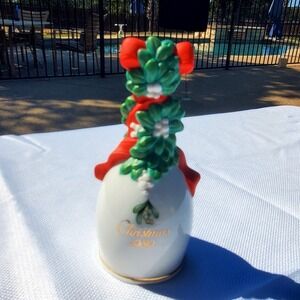 Vintage 1989 Avon Collectible Holiday Christmas Bell - Porcelain - NIB